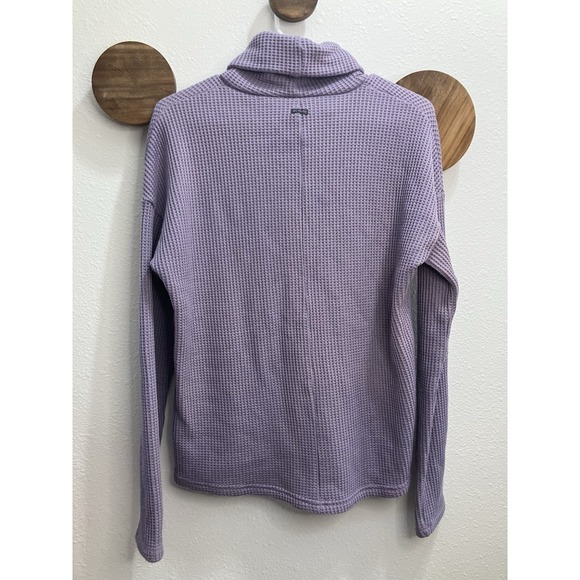 Columbia Women's Waffle Weave Turtleneck Pullover Lavender Color Sz Medium - Picture 4 of 7